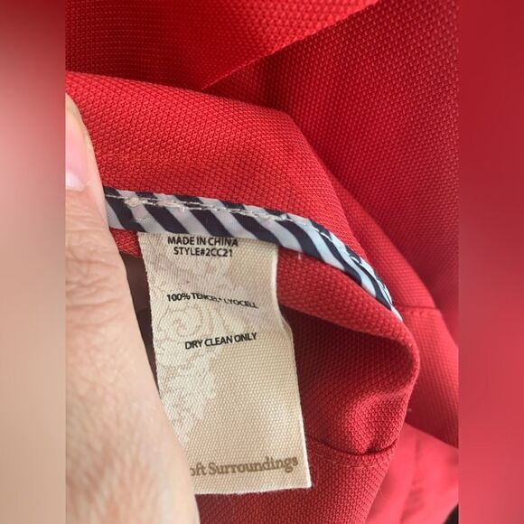 Soft Surroundings Chelsea Blazer Red Size L - Picture 4 of 9